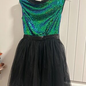 Maniju sequin dress and matching Jessica Simpson boots